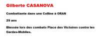  Gilberte CASANOVA  

ORAN

